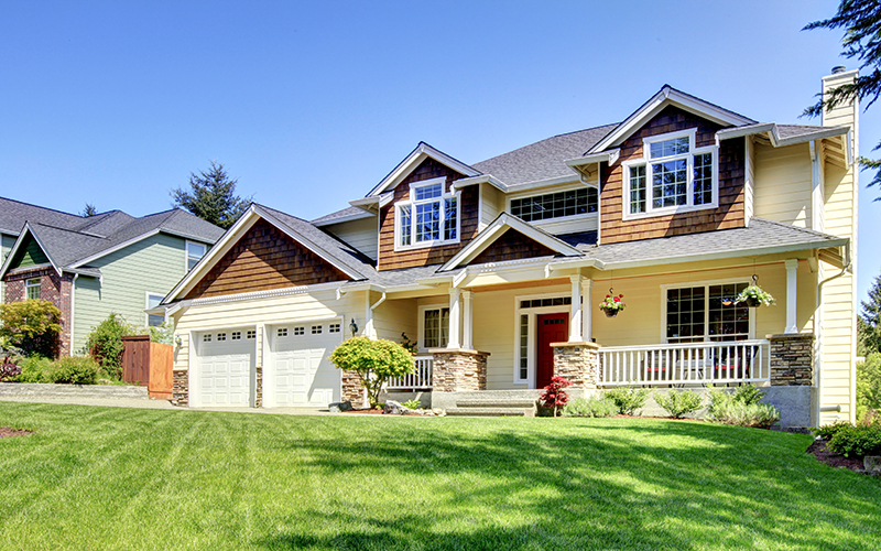 Newly constructed house seen while preforming home inspection services 